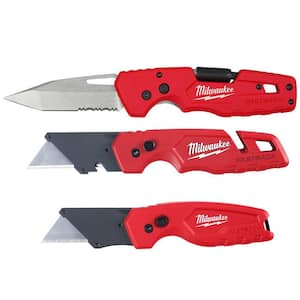 FASTBACK 3 in. 5-in-1 Folding Knife and FASTBACK Folding Utility Knife Set (3-Piece)