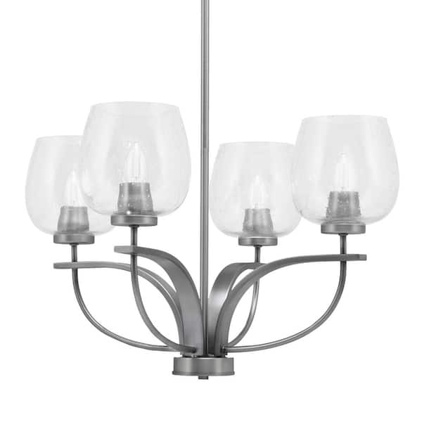 Unbranded Olympia 4-Light Graphite Shaded Chandelier