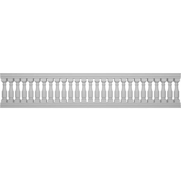 Ekena Millwork Fiberthane Hamilton Balustrade 180 in. L x 38 in. H Fiberglass Railing Kit