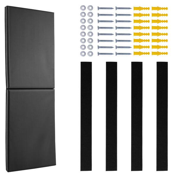SKYSHALO Gym Wall Padding, Wall-Mounted Padding, 60 x 20 x 2 in. Tear-Resistant Wall Mat, Removable 2 in. Thick Basketball Court