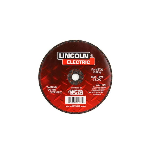 Lincoln Electric 4 in. x 1/16 in. Red 3/8 in. Arbor Cut-Off Wheel