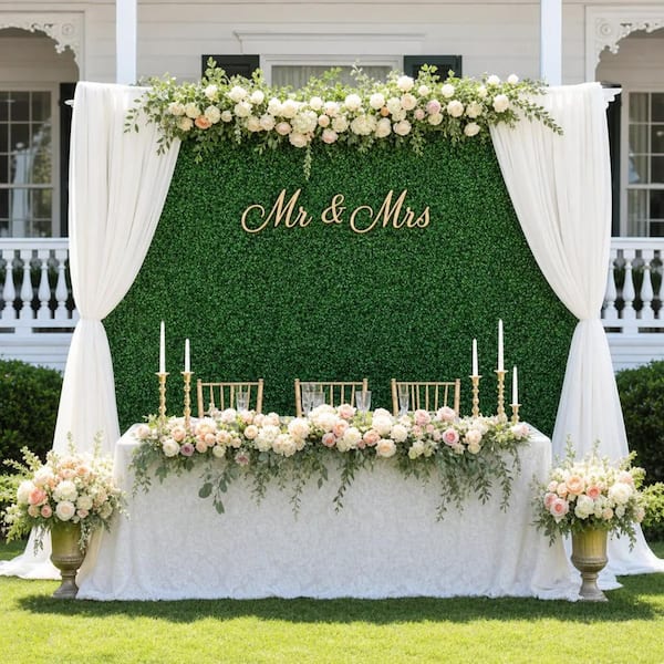 12 Pcs Artificial Boxwood Hedge Greenery Panels 20 in. x 20 in Grass Wall Panels Topiary Foliage Hedge Wall