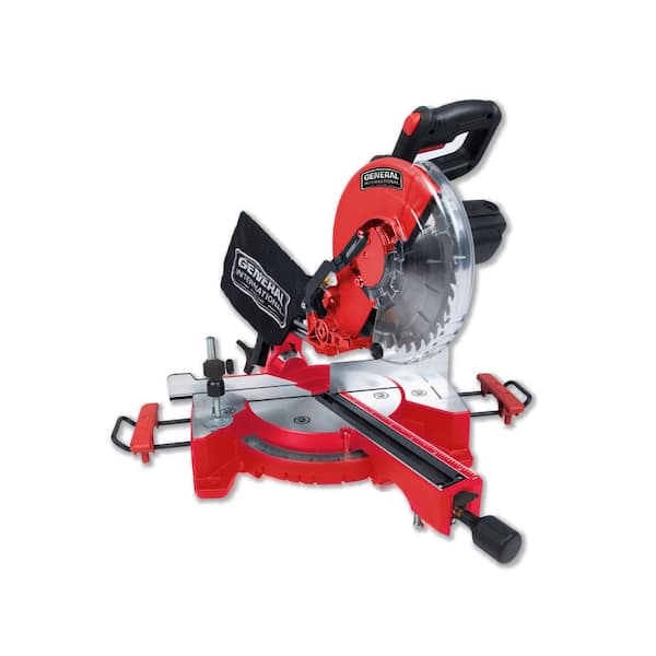 General International 10 in. 15 Amp Sliding Miter Saw with Laser Guidance System