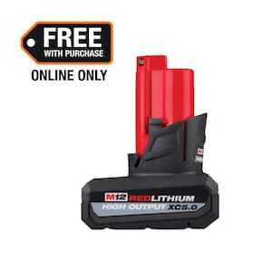 M12 12-Volt Lithium-Ion XC High Output 5.0 Ah Battery Pack
