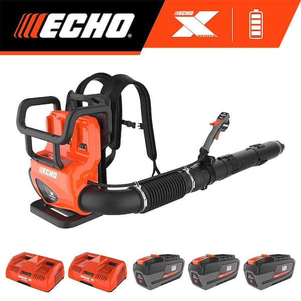 56V 195 MPH 795 CFM X Series Cordless Battery Backpack Blower w/ Tube Throttle and (3) 8.0Ah Batteries (2) Dual Chargers