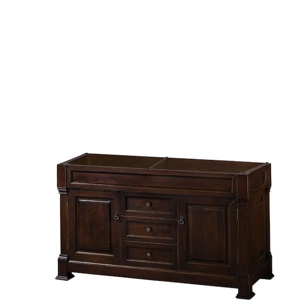 Wyndham Collection Andover 60 in. W x 22.25 in. D Bath Vanity Cabinet Only in Dark Cherry