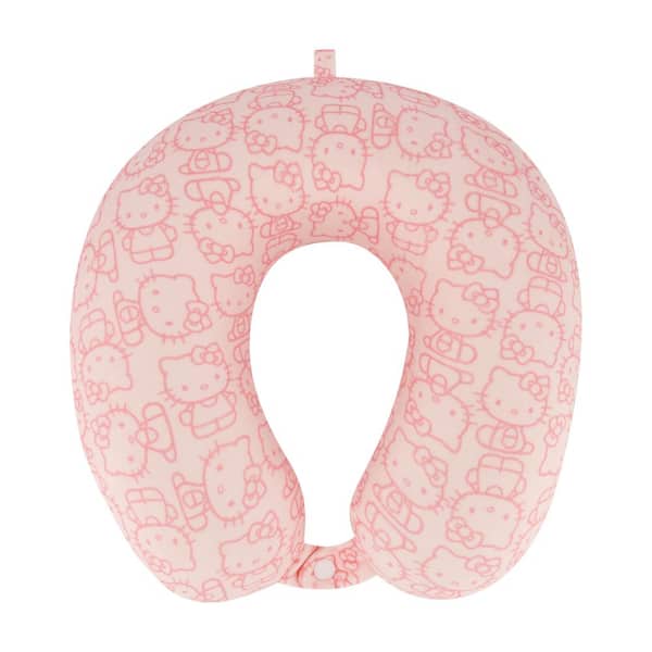 Ful Hello Kitty All over print Memory Foam Neck Travel pillow, Pink
