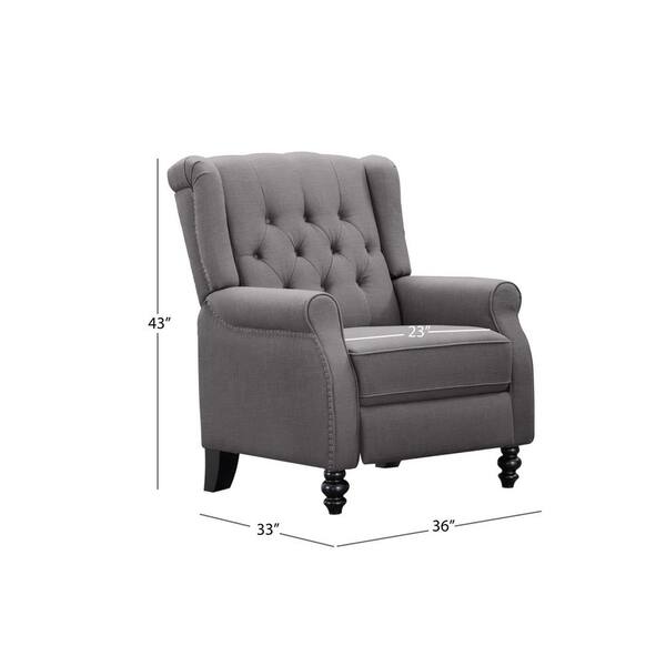 ophelia fabric pushback recliner