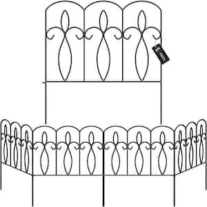 24.25 in. L x 1 in. W x 32.35 in. H Decorative Iron Garden Fence (5-Pack)