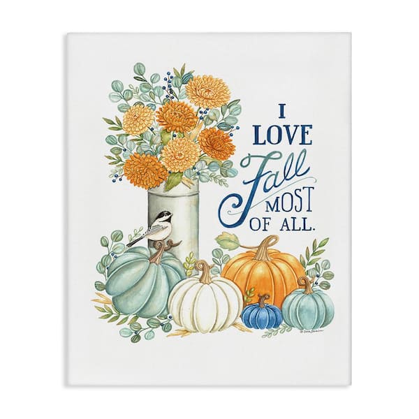 Love Fall Still Life byDeb Strain 1 Piece Unframed Graphic Print Nature Poster Art Print 30 in. x 24 in.