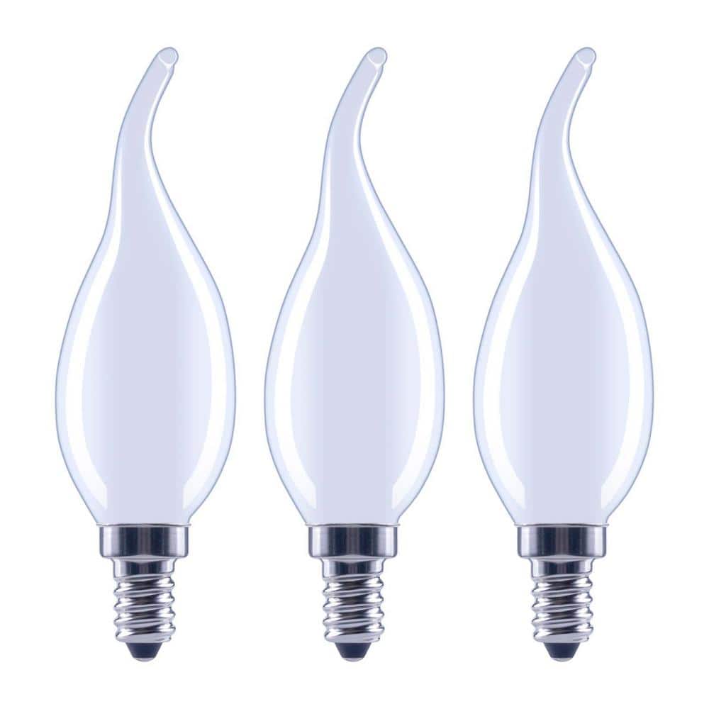 60-Watt Equivalent B11 Dimmable E12 Candelabra Frosted Glass LED Vintage Edison Light Bulb Soft White (3-Pack) price history on PriceWatchPro