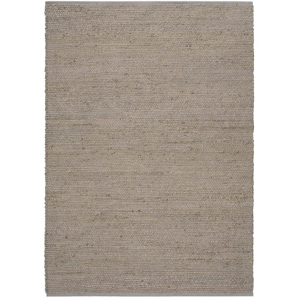 4 ft. x 6 ft. Gray Jute Hand Woven Area Rug