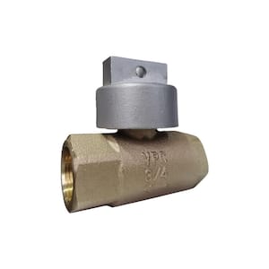 3/4 in. Bronze FNPT In-Line Irrigation Ball Valve with Automatic Drain