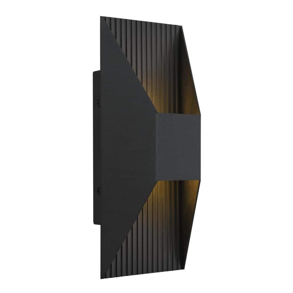12 in. Black LED Wall Sconce, 1 Light 14W 3 Color Dimmable with Sand Blast Acrylic Diffuser for Garage Porch Shed price history on PriceWatchPro