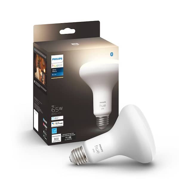 Philips Hue White BR30 LED 65W Equivalent Dimmable Smart Wireless Flood Light Bulb with Bluetooth (1-Pack)