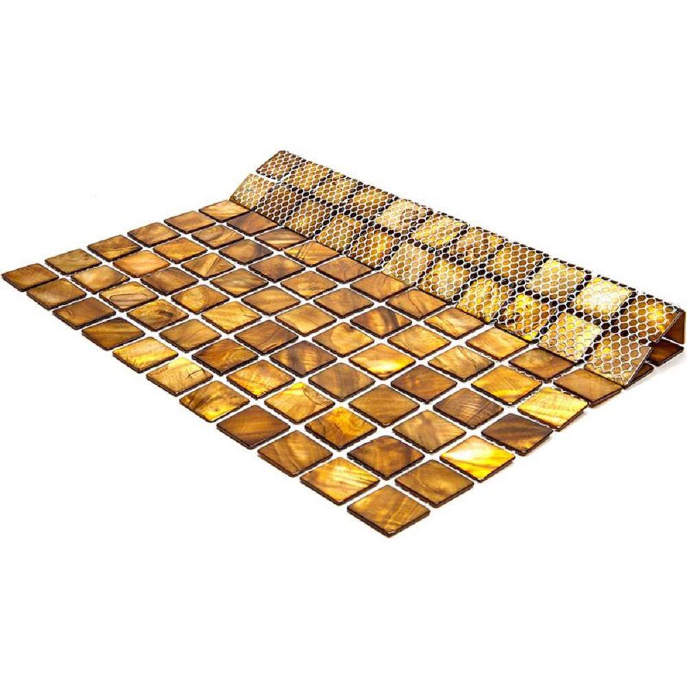 12" x 12" Gold Mother-of-Pearl Mosaic Tile Sheet