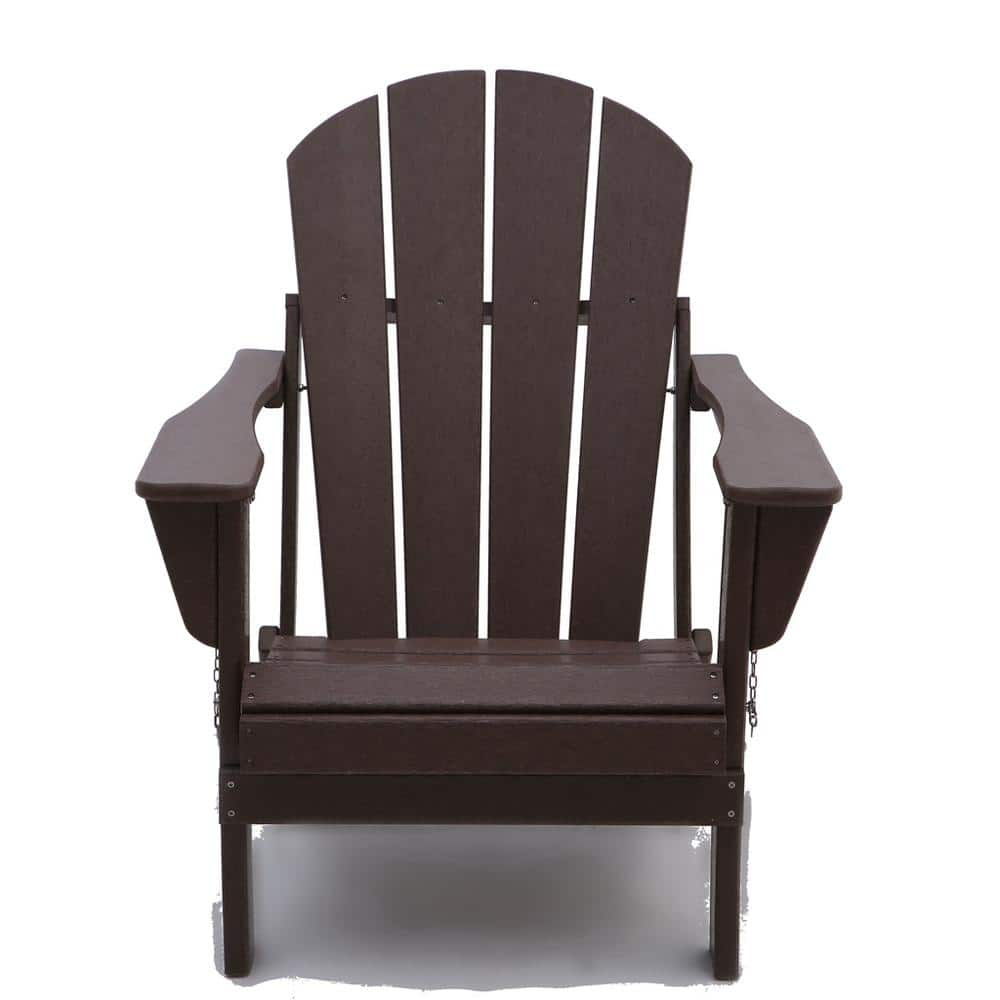 Wateday Brown Plastic Outdoor Adirondack Chair PF 2020SZ The Home Depot   Plastic Adirondack Chairs Pf 2020sz 64 1000 