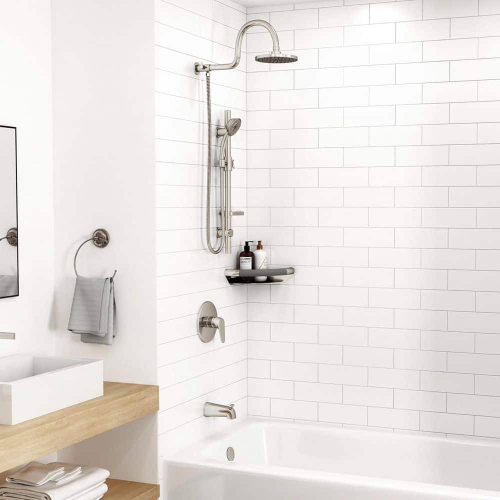 Brushed Nickel Wall Mounted Tub Spout with Diverter