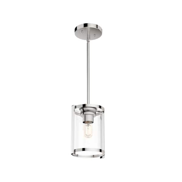 Astwood 1 Light Polished Nickel Cylinder Pendant Dining Room Light