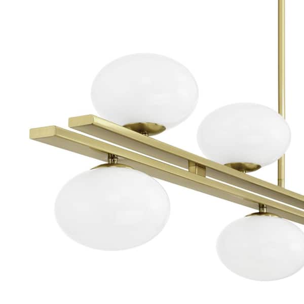 Juli✴︎ Thesis Julep 64 in. 8-Light Brushed Gold Linear Chandelier with
