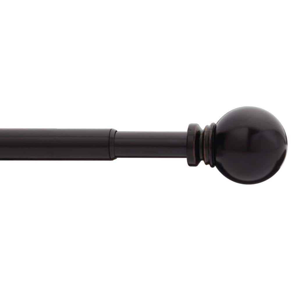 19mm Extendable Silver Curtain Pole with Large Scroll Finials 