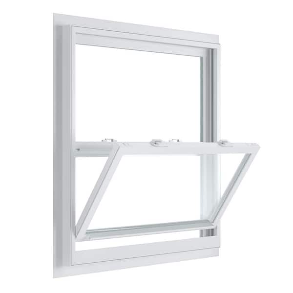 American Craftsman 31.375 in. x 35.25 in. 50 Series White Single