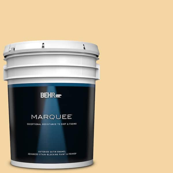 BEHR MARQUEE 5 gal. #340C-3 Pismo Dunes Satin Enamel Exterior Paint & Primer