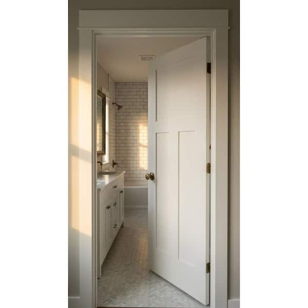 Krosswood Doors 36 in. x 96 in. Right-Hand 3-Panel Craftsman