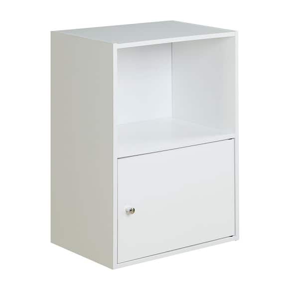 Convenience Concepts Xtra Storage White 1-Door Cabinet with Shelf