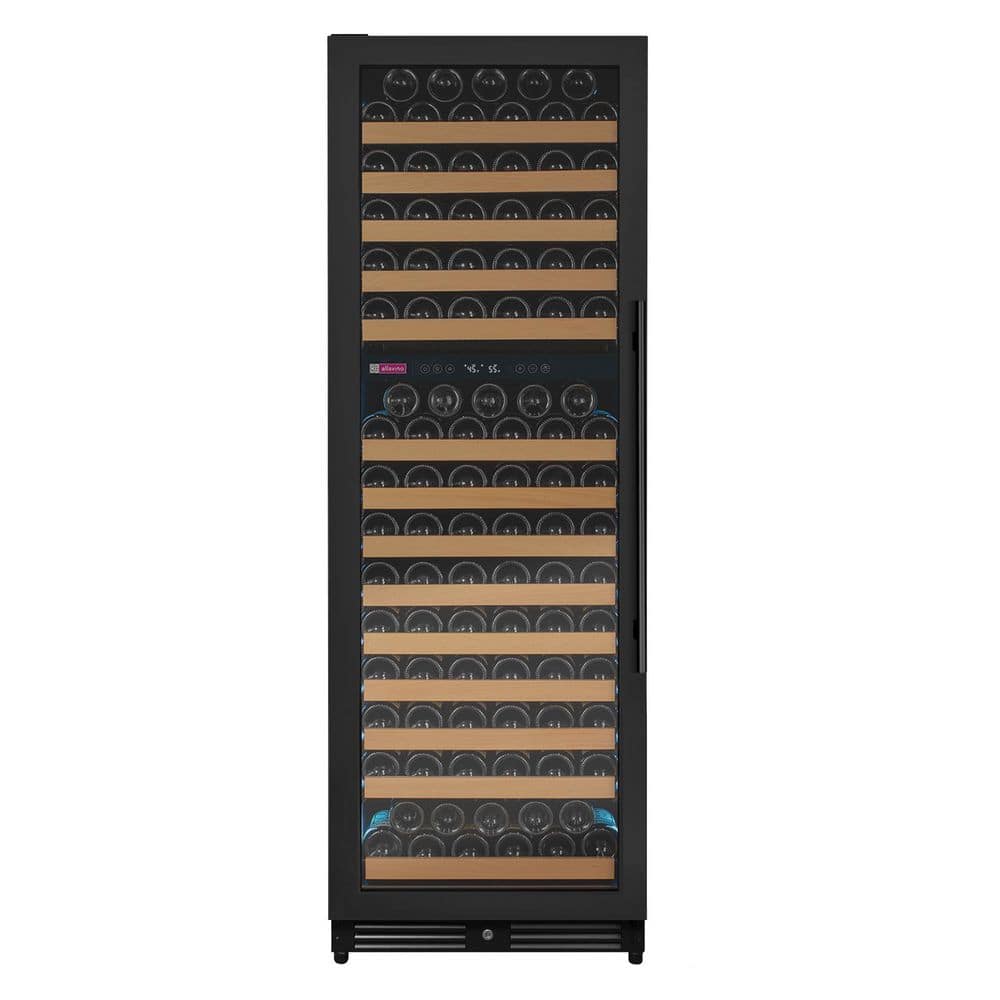 Allavino Reserva Series Digital 172-Bottle Dual Zone Wine Cooler in Black Metal with Left Hinge