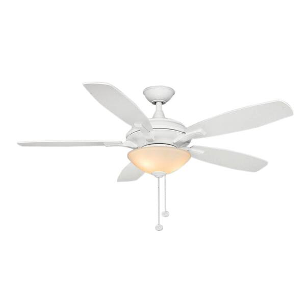 Hampton Bay Springview 52 in. Indoor White Ceiling Fan with Light Kit