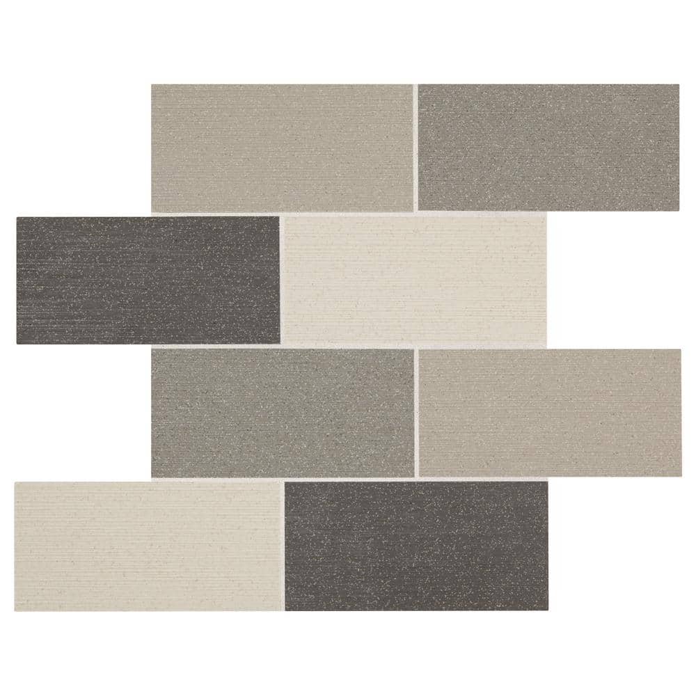 Premier Accents Horizon Gray Brick Joint 11 in. x 14 in. x 10 mm Porcelain 