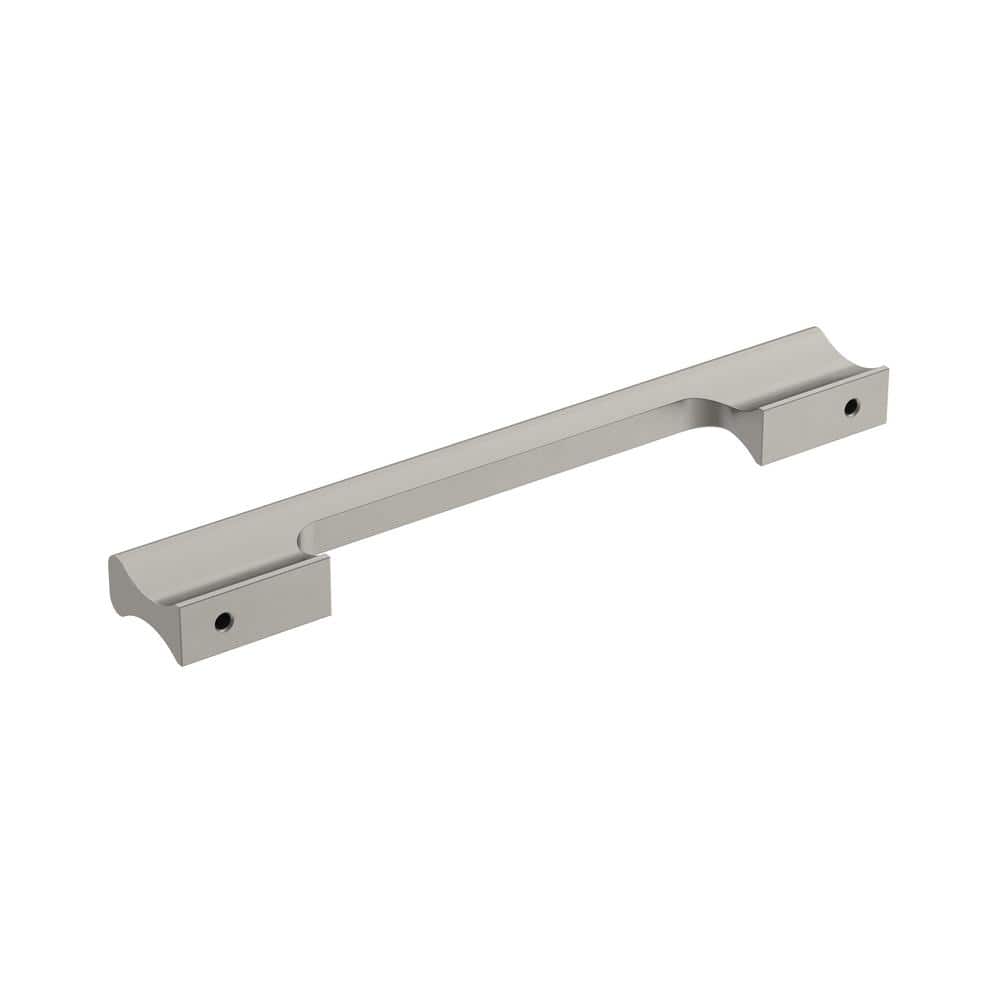 Satin Nickel Modern Cabinet Bar Pull with Mounting Hardware