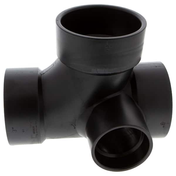 NIBCO 3 in. x 3 in. x 3 in. x 2 in. ABS DWV Hub Sanitary Hub Tee