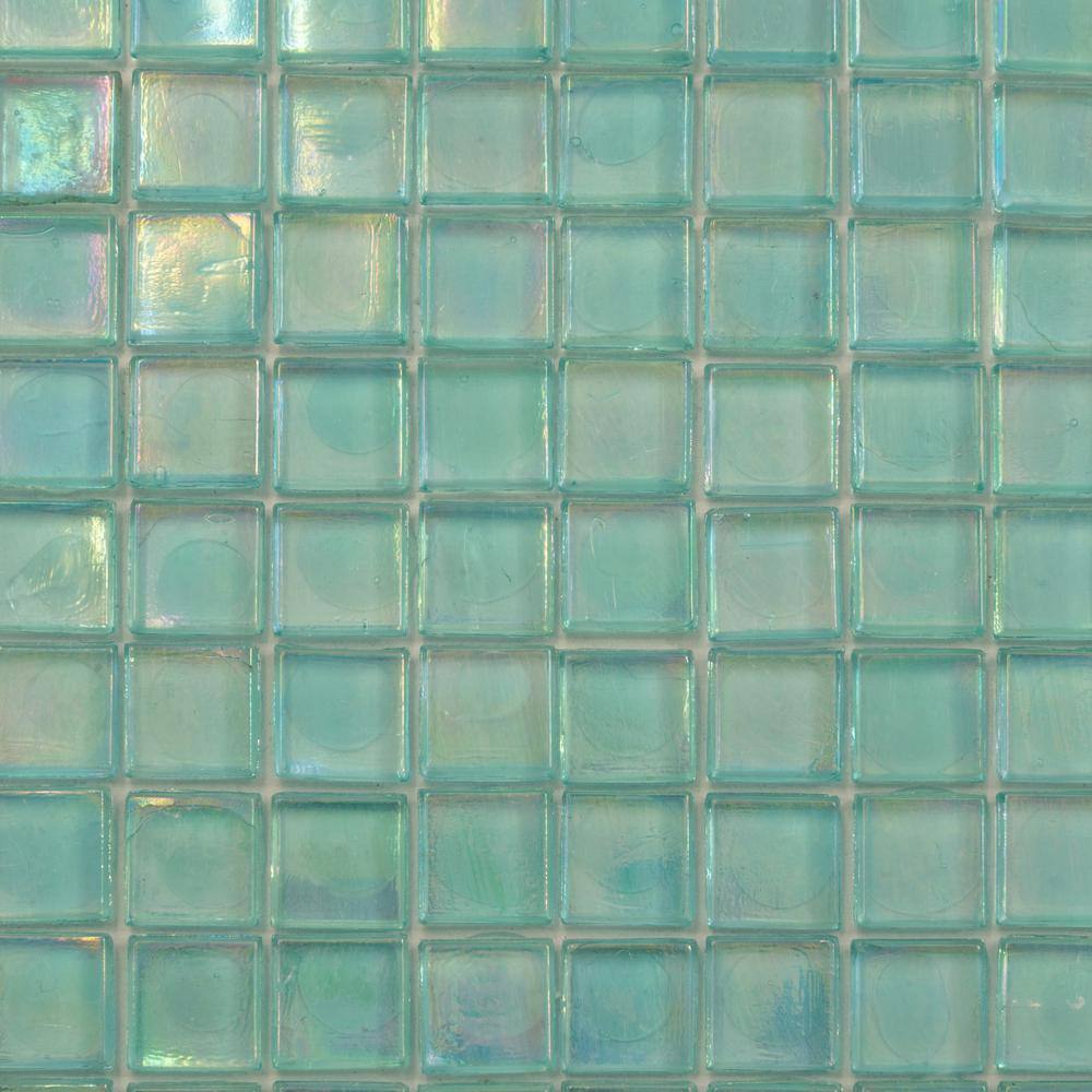 Sea Green 11.6" x 11.6" Glass Mosaic Wall and Floor Tile