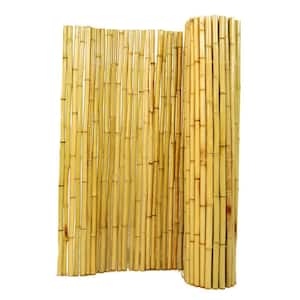 1 in. D x 48 in. H x 96 in. L Natural Rolled Bamboo Fence Natural Bamboo Fencing Decorative Rolled Wood Fence Panel