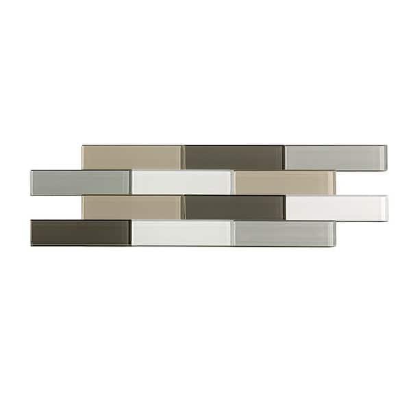 Aspect Subway Matted 12 x 4 Brushed Stainless Metal Decorative Tile