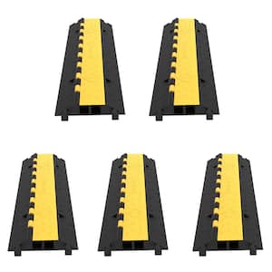 40.5 in. x 10 in. x 2 in. Clamshell Cable Organizers 2-Channel Speed Bump 22,000 lbs. Load Cable Protector Ramp, 5-Pack