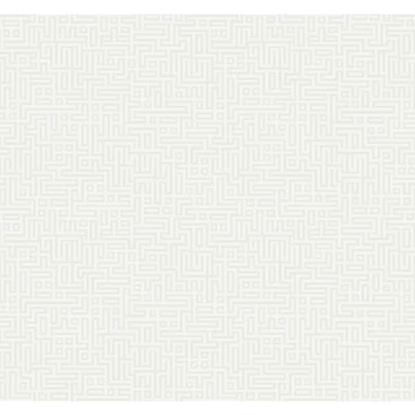Seabrook Designs Metallic Pearl Rockefeller Maze Paper Unpasted Nonwoven Wallpaper Roll 60.75 sq. ft.