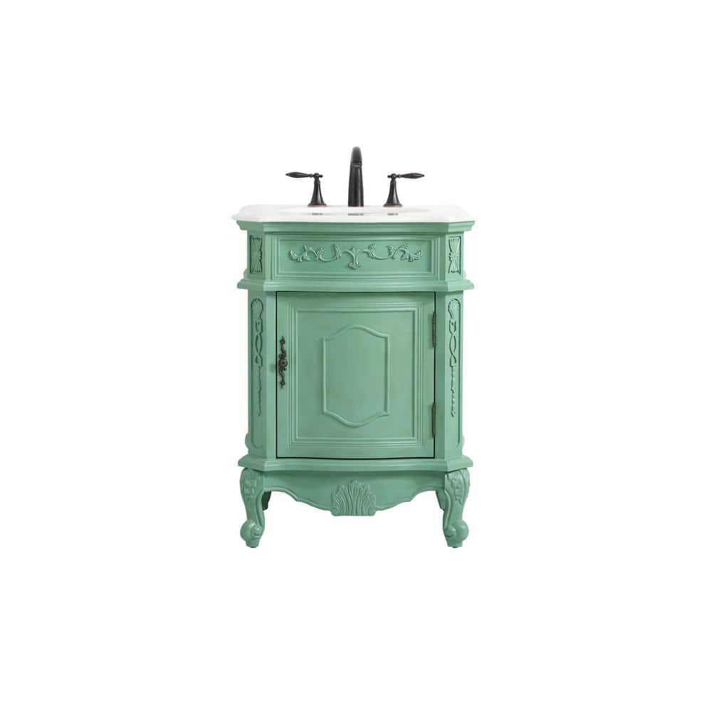 Simply Living 24 in. W x 21.75 in. D x 34 in. H Bath Vanity in Vintage Mint