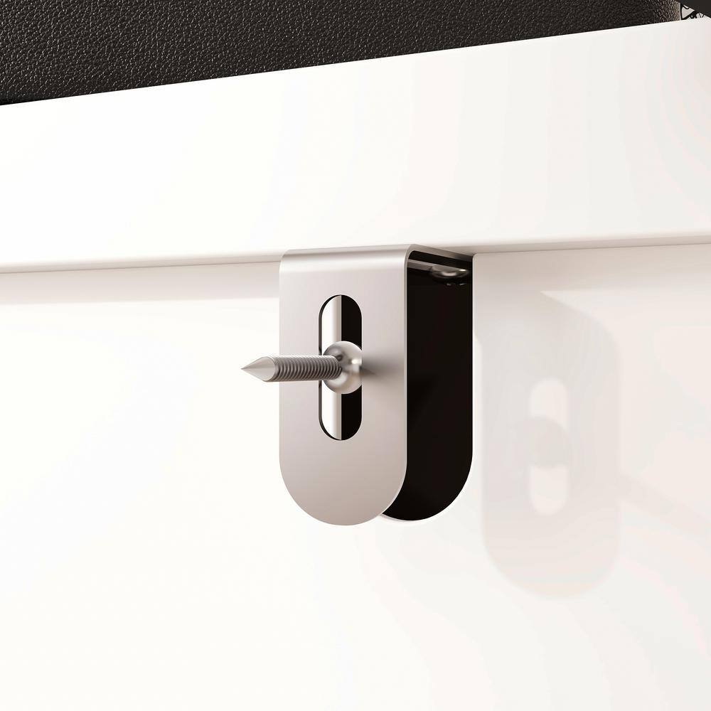White 12-Drawers 61 in. Width x 35.4 in. Height Wooden Dresser without Mirror, Chest of Drawers with Silver Handle - thumbnail 8