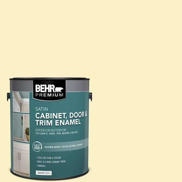 1 gal. #400A-1 Candlelight Yellow Satin Enamel Interior/Exterior Cabinet, Door & Trim Paint