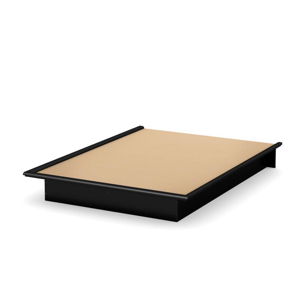 Black Queen Wood Frame Platform Bed with Storage