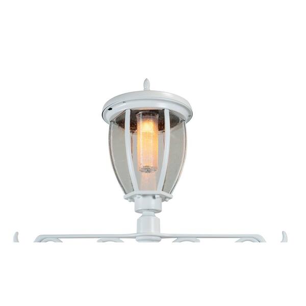Sun-Ray Kenwick 1-Light Outdoor White Integrated LED Lamp Post and