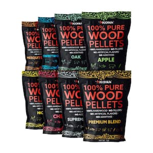 1 lb. Resealable Bags All Variety Wood Pellets for Outdoor Grill, Wood Fire Oven and Smoker (8-Pack)