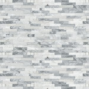 Alaska Gray Ledger Panel 6 in. x 24 in. Natural Marble Wall Tile (6 sq. ft./Case)