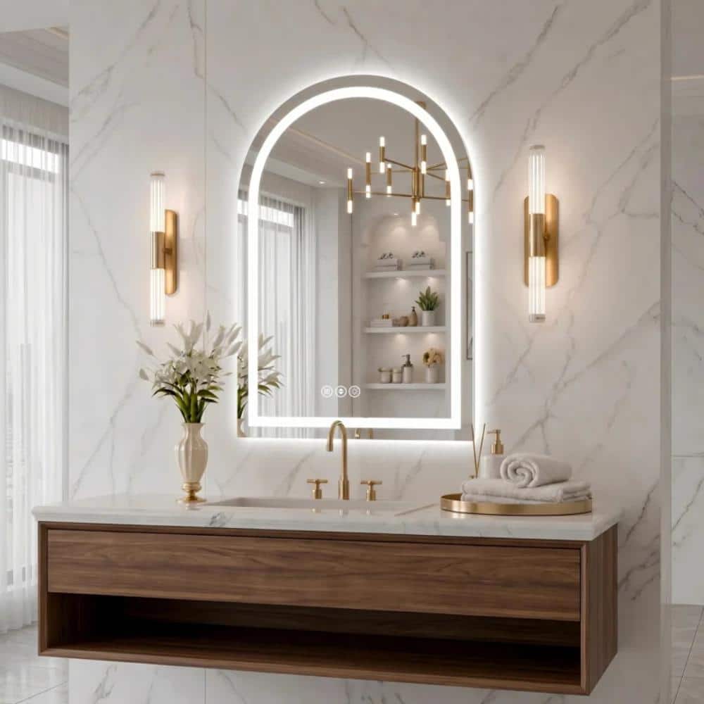 UL Certified Arch Wall Mirror, LED Bathroom Vanity Mirror price history on PriceWatchPro