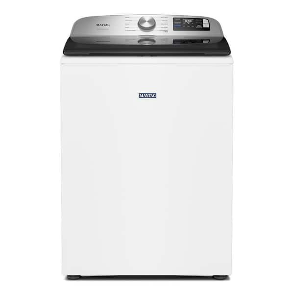 5.3 cu. ft. Top Load Washer in White with Impeller, Extra Power Option and Smart Appliance