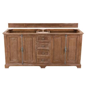 Providence 721.5in. W x 23.5 in. D x 33.5 in. H Double Vanity Cabinet Without Top in Driftwood