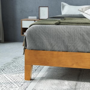 12 in. Alexis Pine with Easy Assembly Twin Deluxe Wood Platform Bed